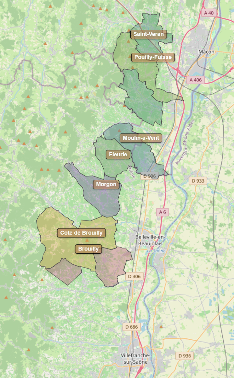 Billede fra regionen Beaujolais AOC/AOP