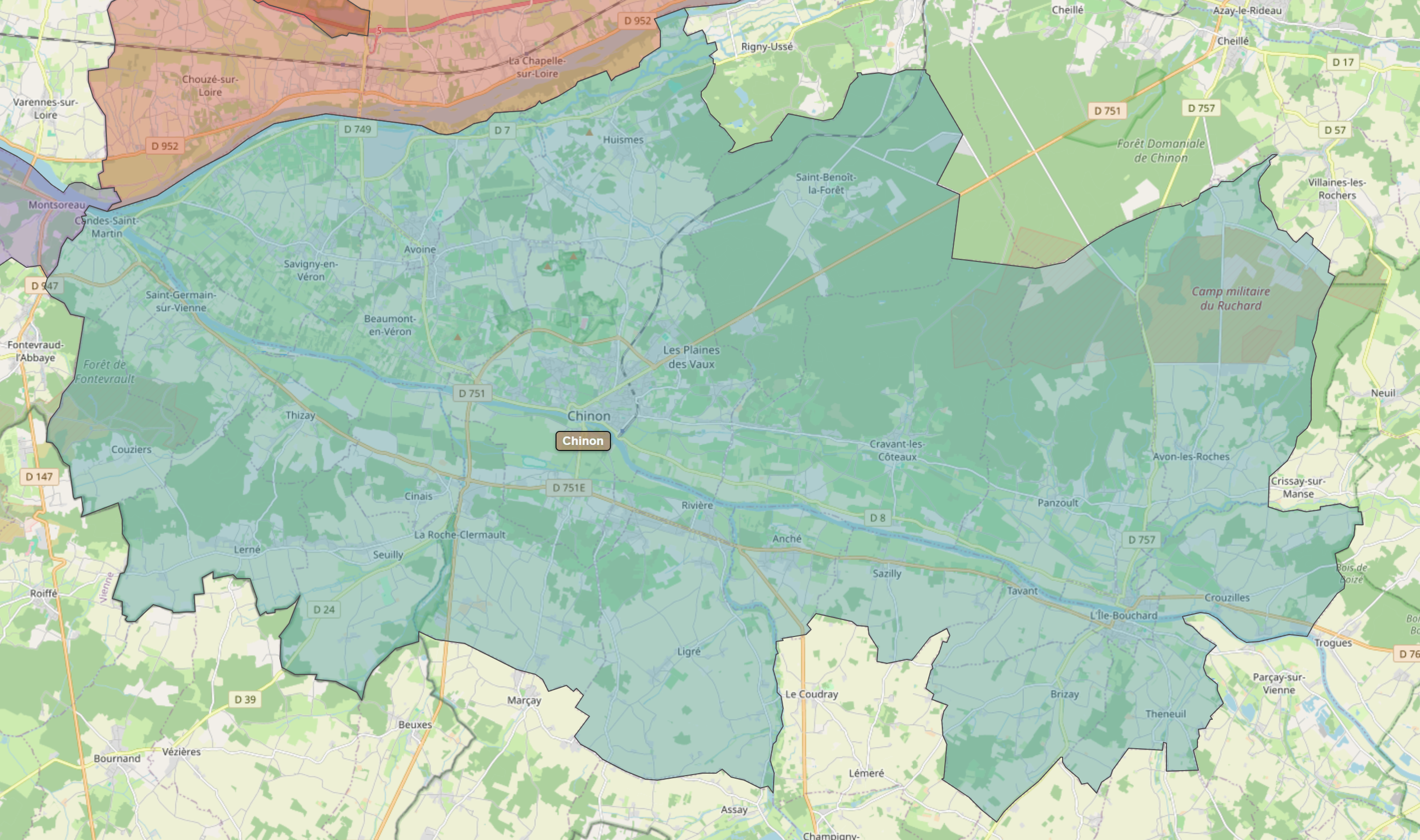 Billede fra regionen Chinon