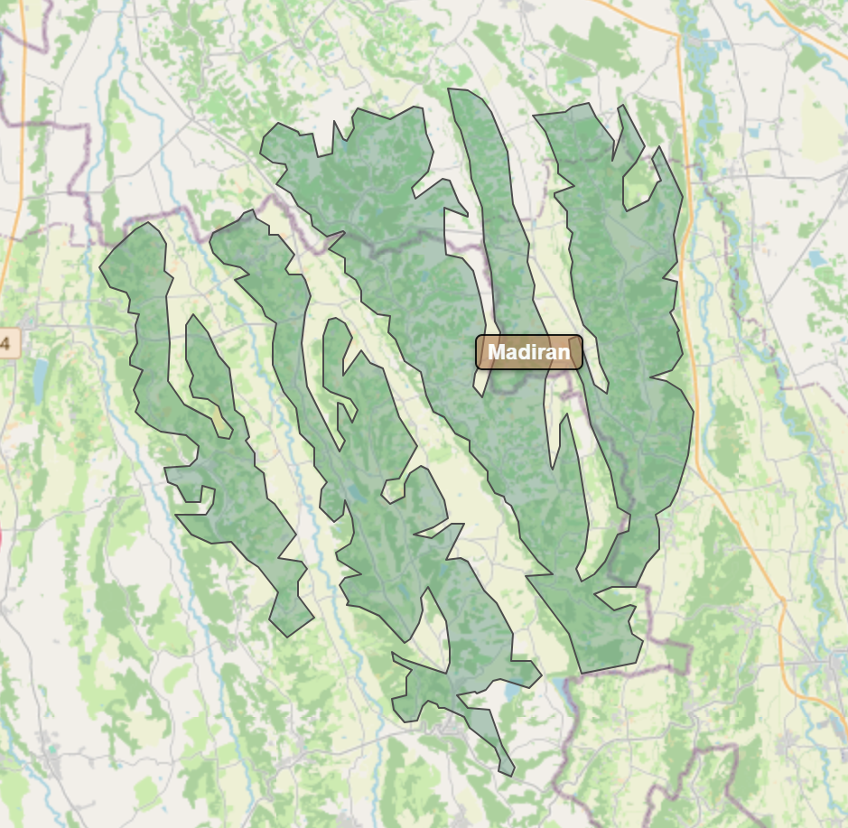 Billede fra regionen Madiran AOC/AOP