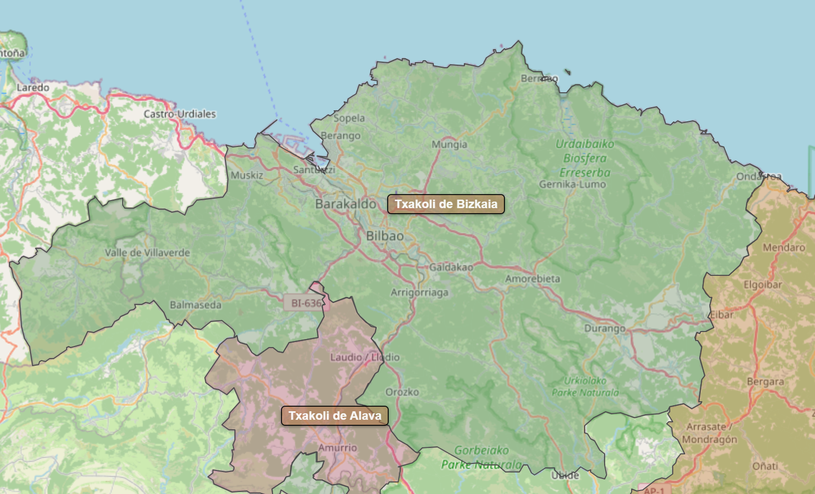 Billede fra regionen Txakoli de Bizkaia
