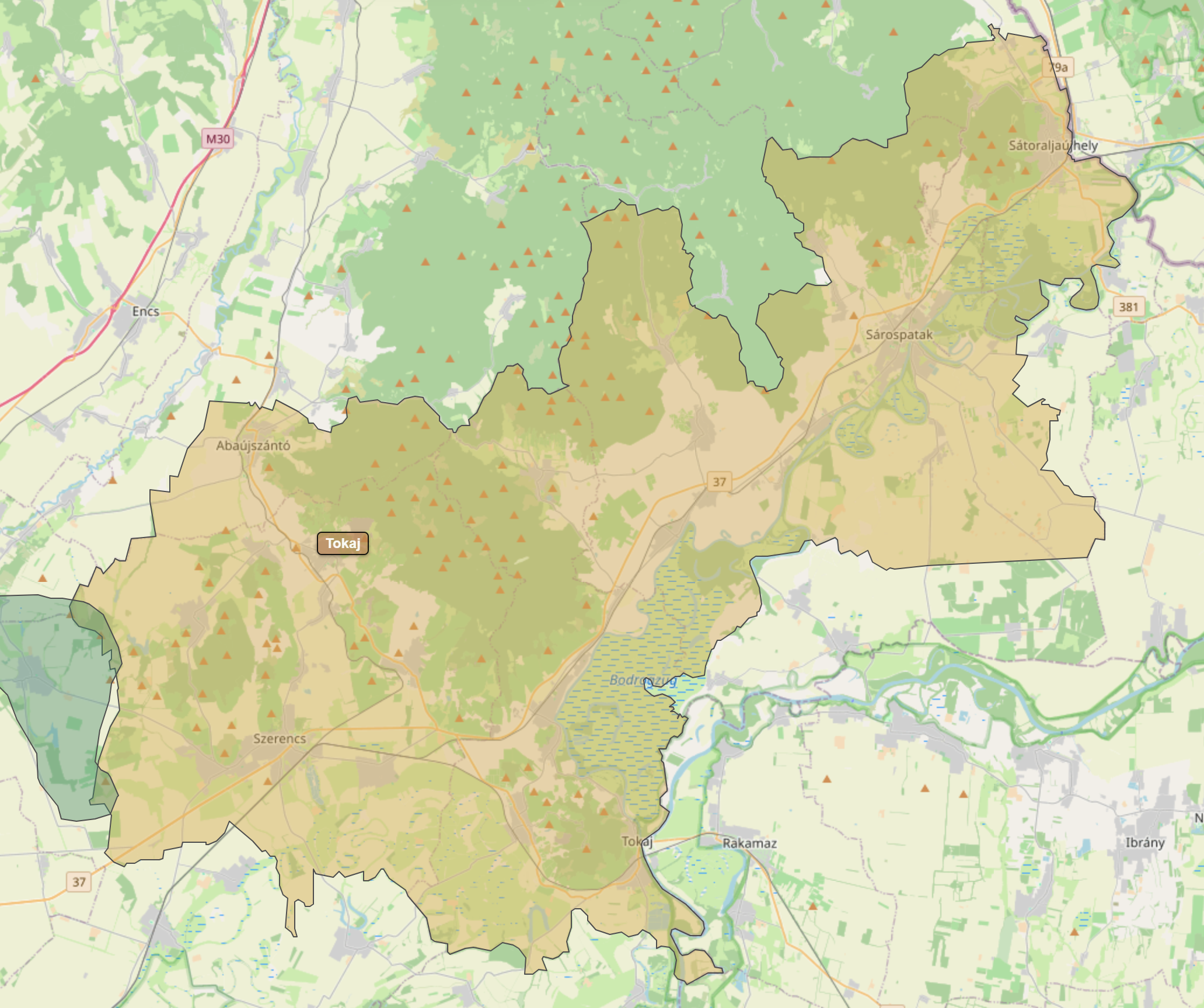 Billede fra regionen Tokaj