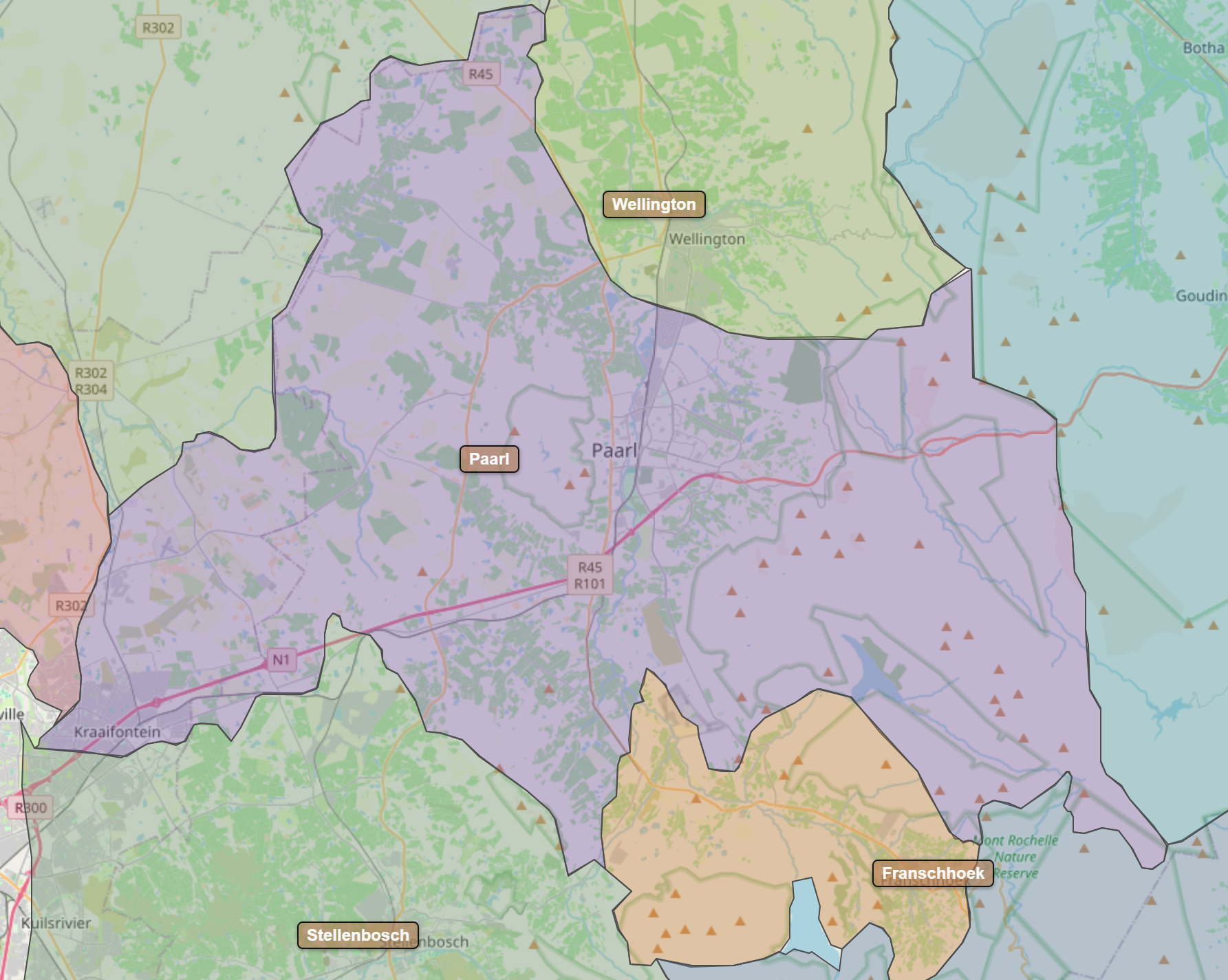 Billede fra regionen Paarl