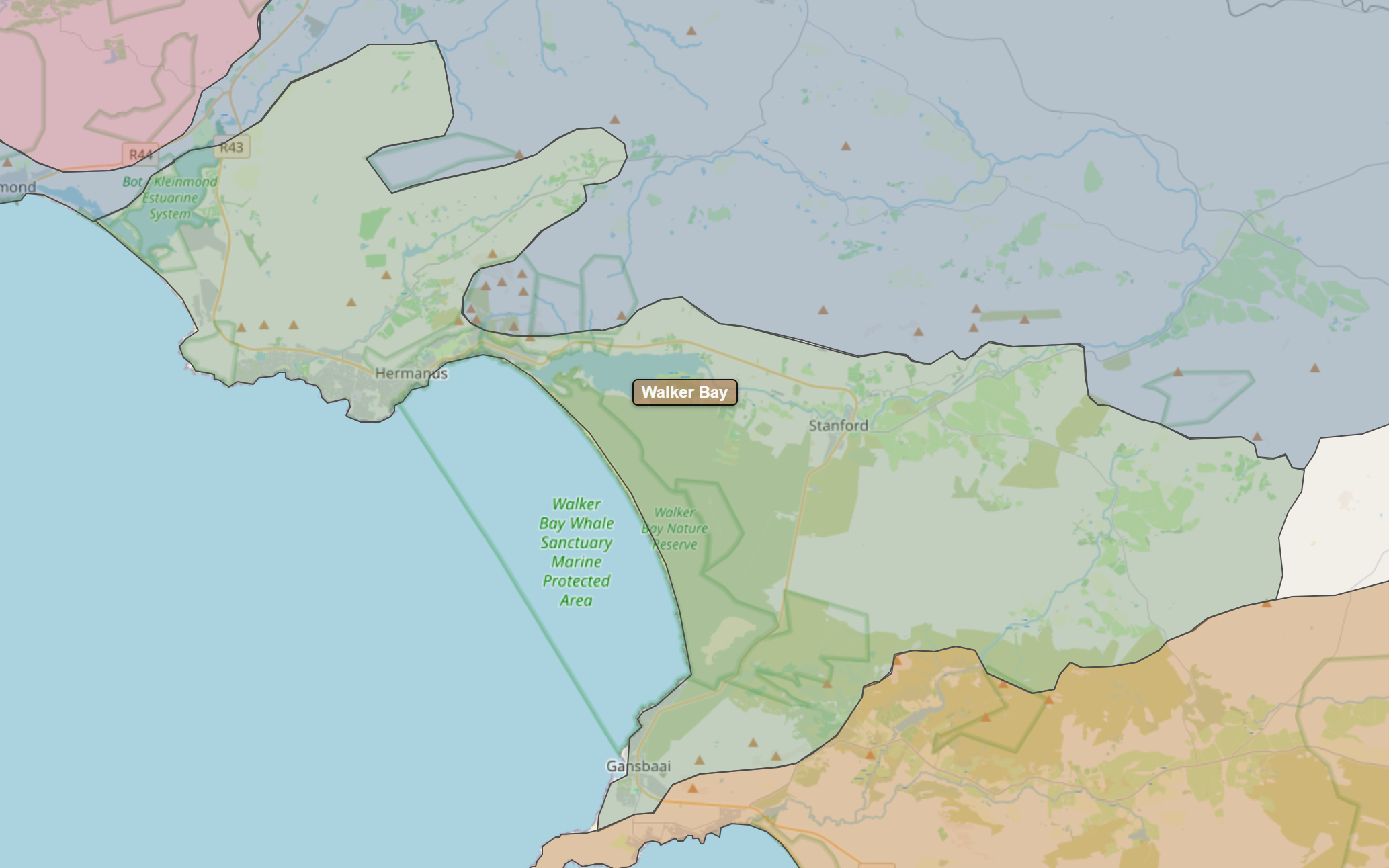 Billede fra regionen Walker Bay