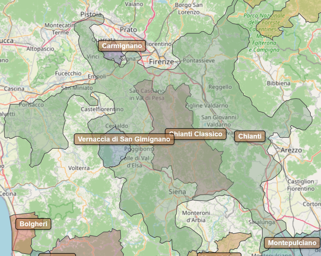 Billede fra regionen Chianti DOCG