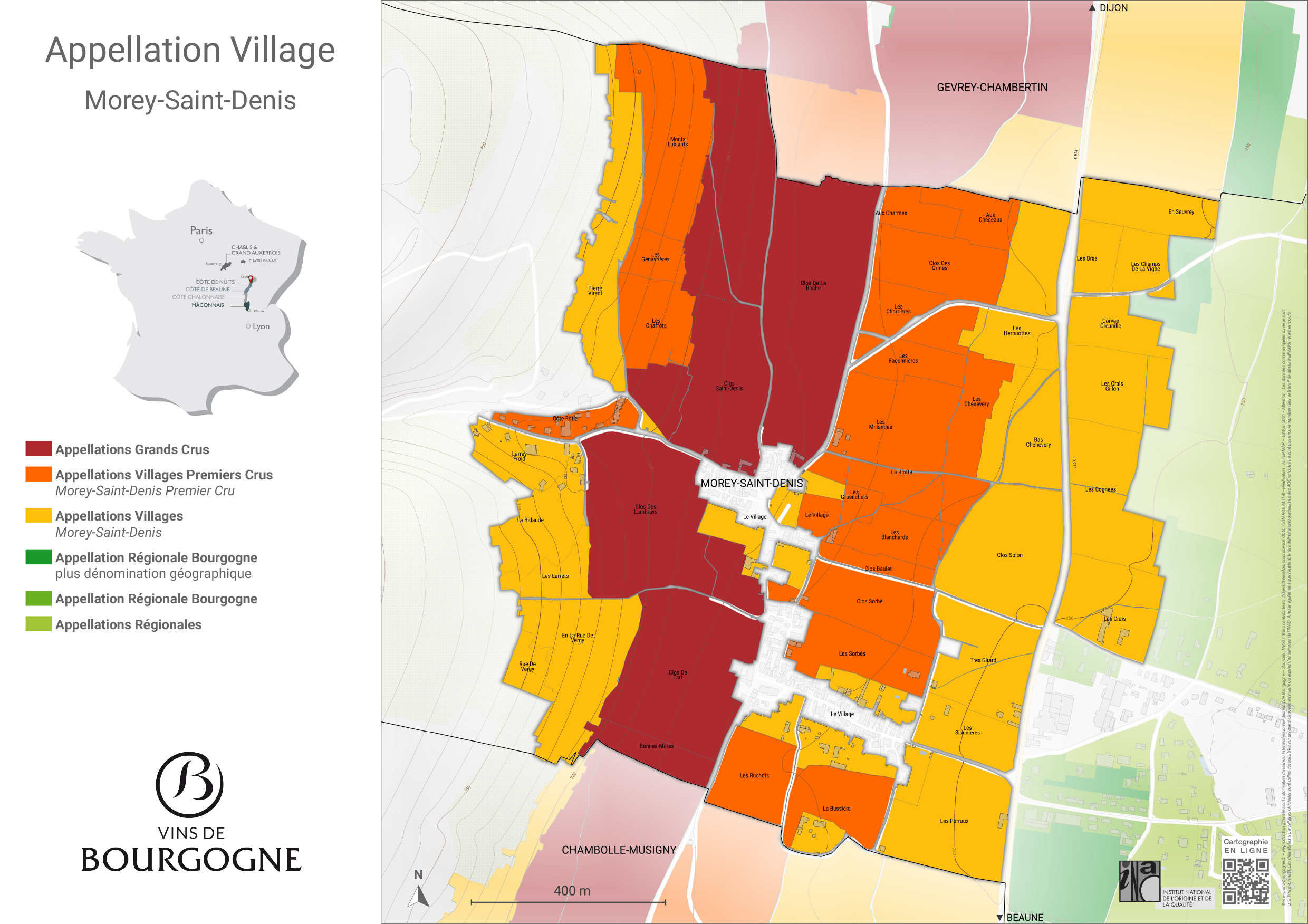 Billede fra regionen Morey-Saint-Denis AOC/AOP