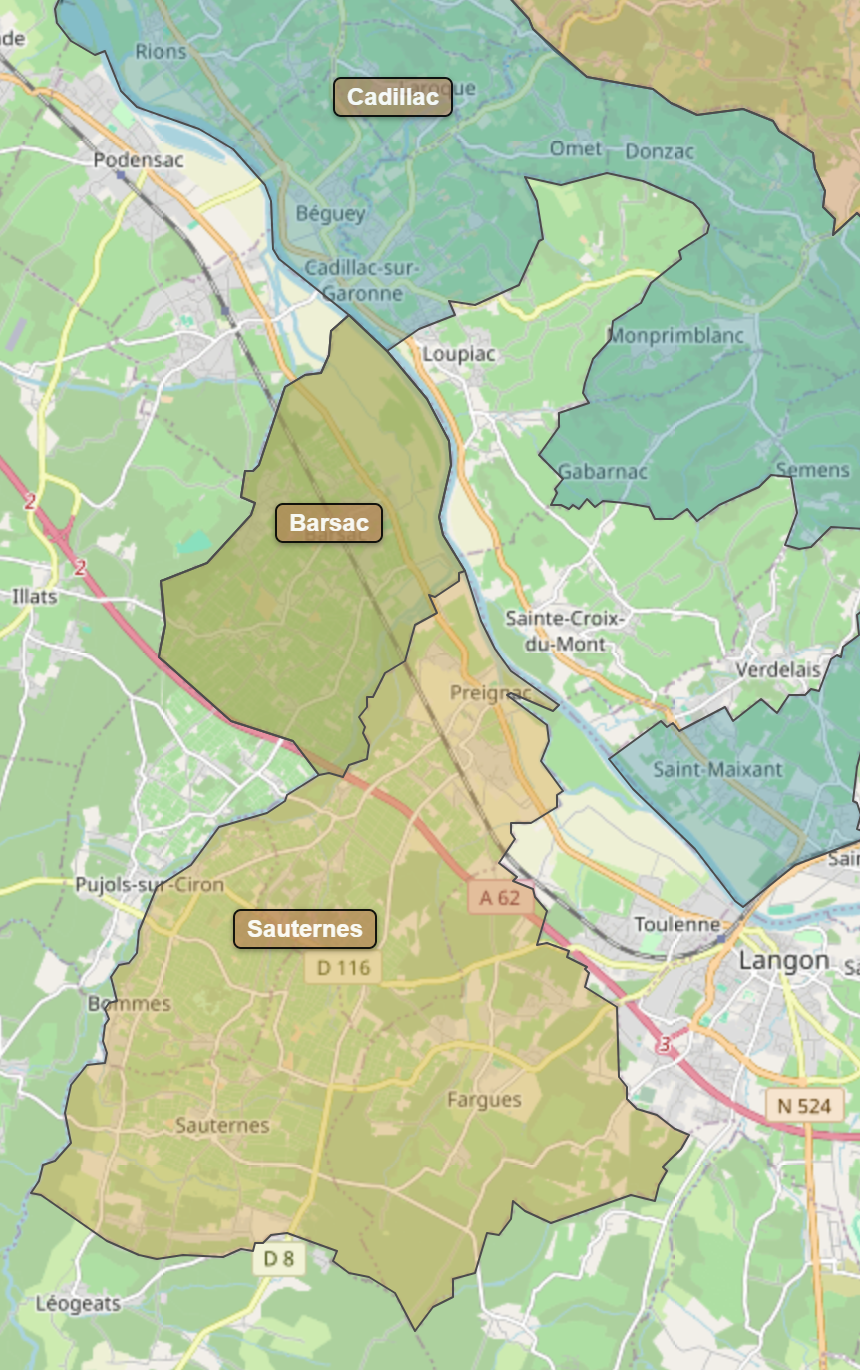 Billede fra regionen Barsac AOC/AOP