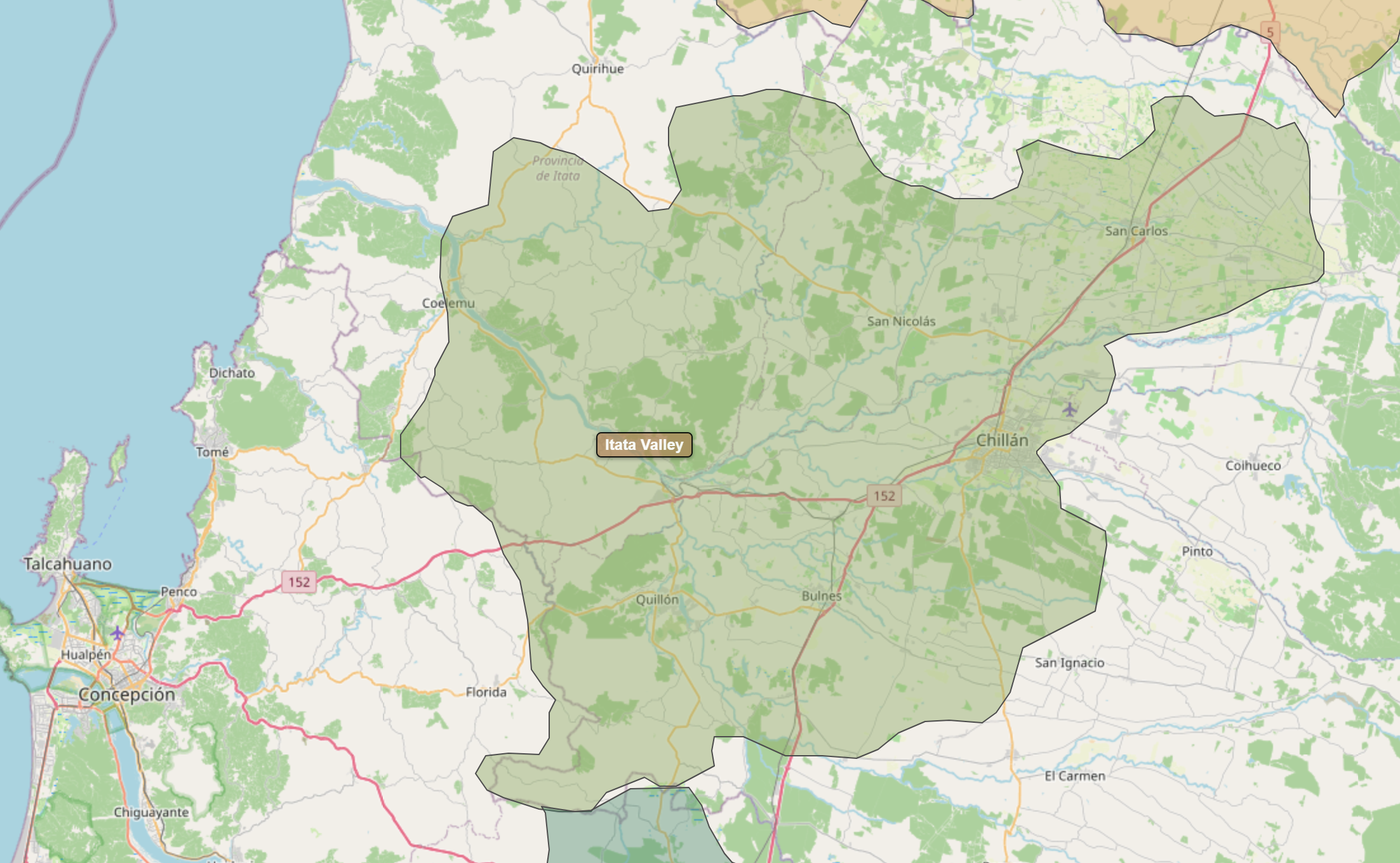 Billede fra regionen Itata
