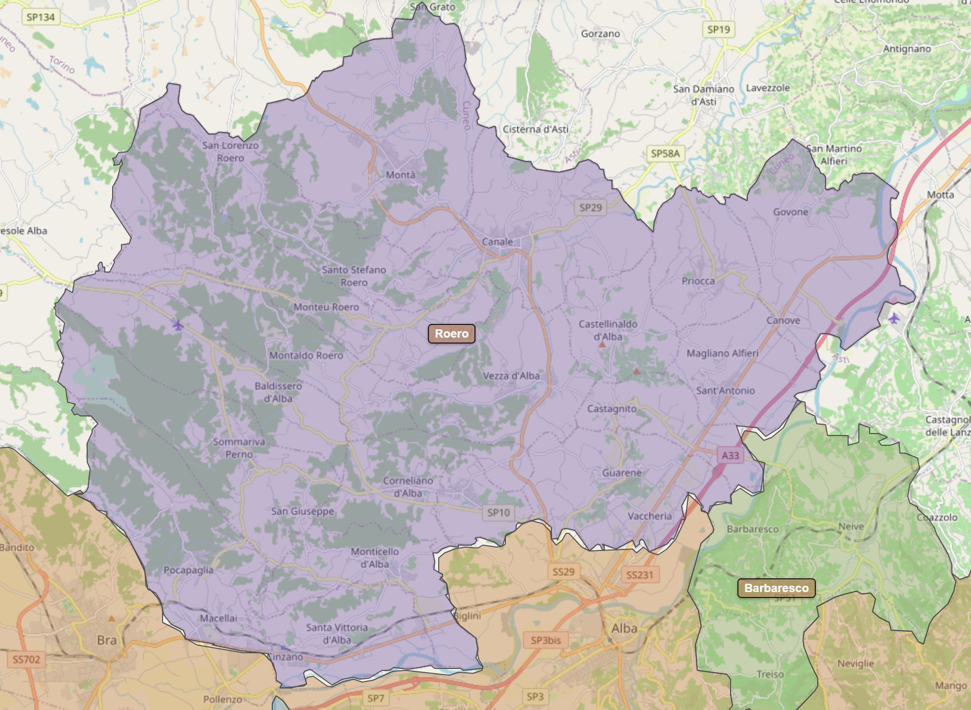Billede fra regionen Roero DOCG
